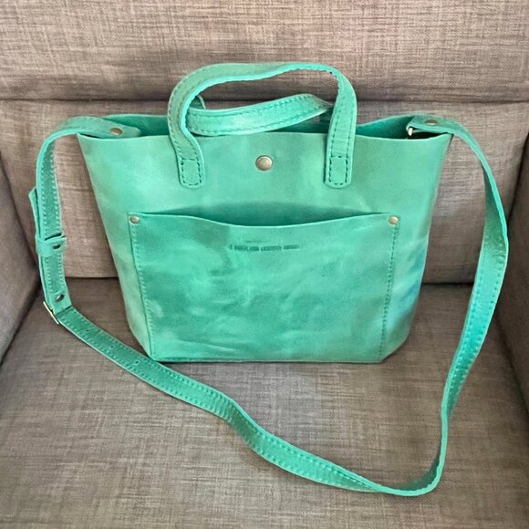 Portland Leather mini crossbody in SURF  - Picture 1 of 7